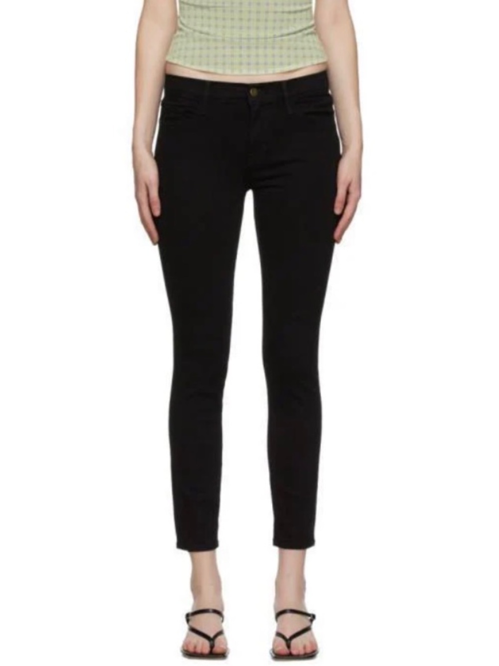 FRAME DENIM 'LE SKINNY DE JEANNE CROP' FILM NOIR JEANS